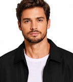 Mens Black Lightweight windcheater Jacket