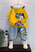 Donald duck Unisex Kids Printed T-shirt with Trousers
